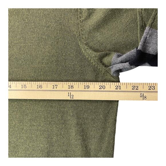 Crosby & Howard Men’s Large Olive Green Merino Wool Pullover Sweater Ultra Soft - Picture 8 of 11